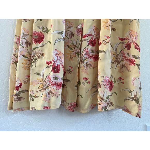 VTG April Cornnell Floral Sleveless Midi Dress Large Fairy Boho Cottage Granny - Picture 8 of 15